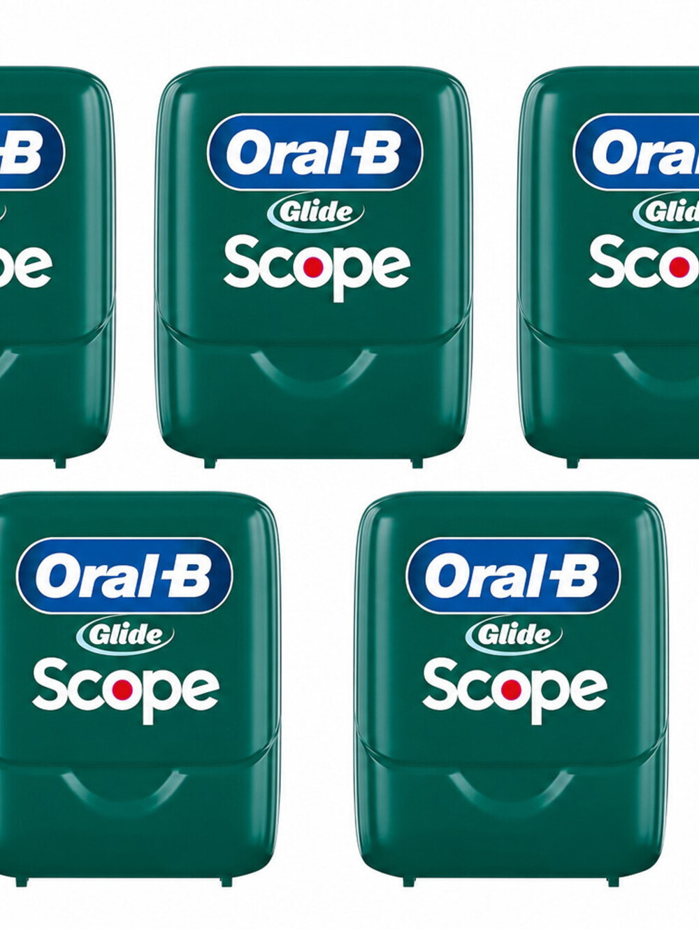 open Box- Oral-B Glide Dental Floss with Scope Outlast Mint Flavor, 5 pack only